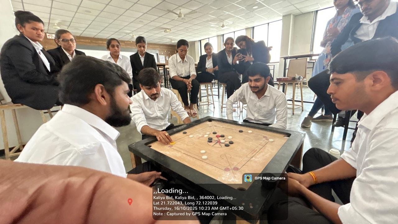 The Chess and Carrom Tournament at Gyanmanjari Institute of Law, Bhavnagar (Venue: FF16)
